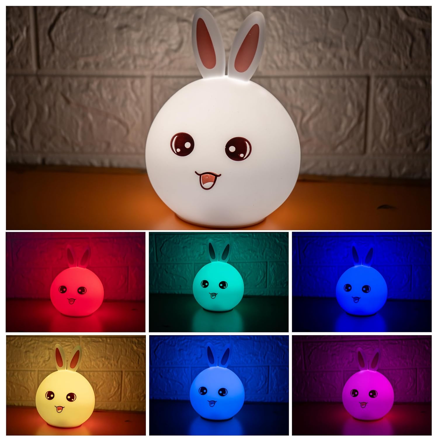 Lovely Rabbit Cute Silicone Night Light for Kids & Adults